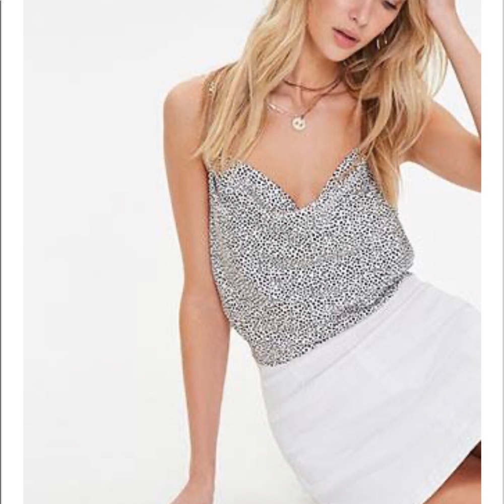 cheetah print satin cami